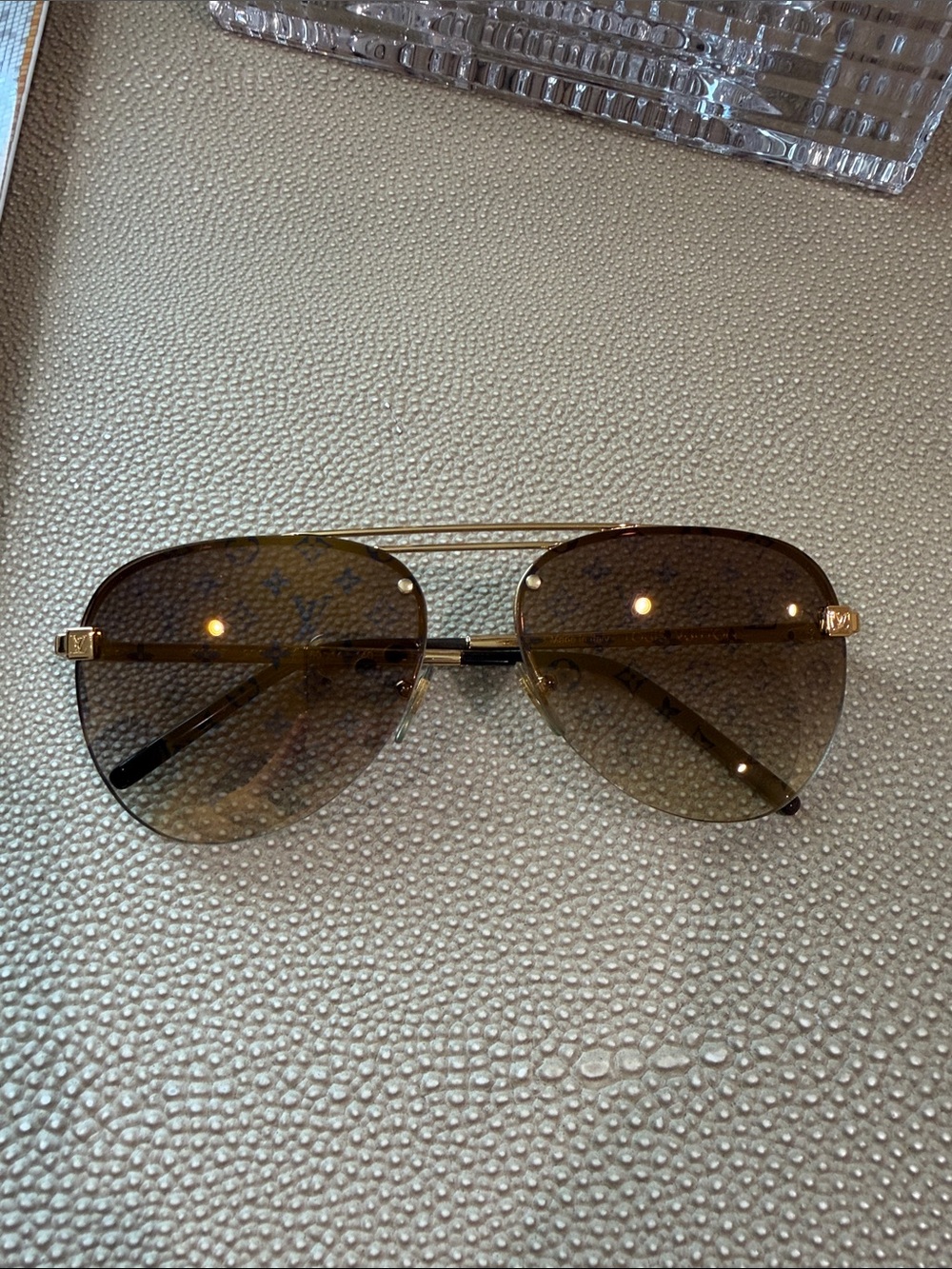 Louis Vuitton Aviator Sunglasses - Brown Gradient Lenses